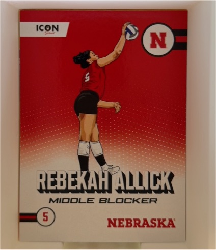 2024 Onit Nebraska Volleyball Icon Series #IC1 Rebekah Allick — front