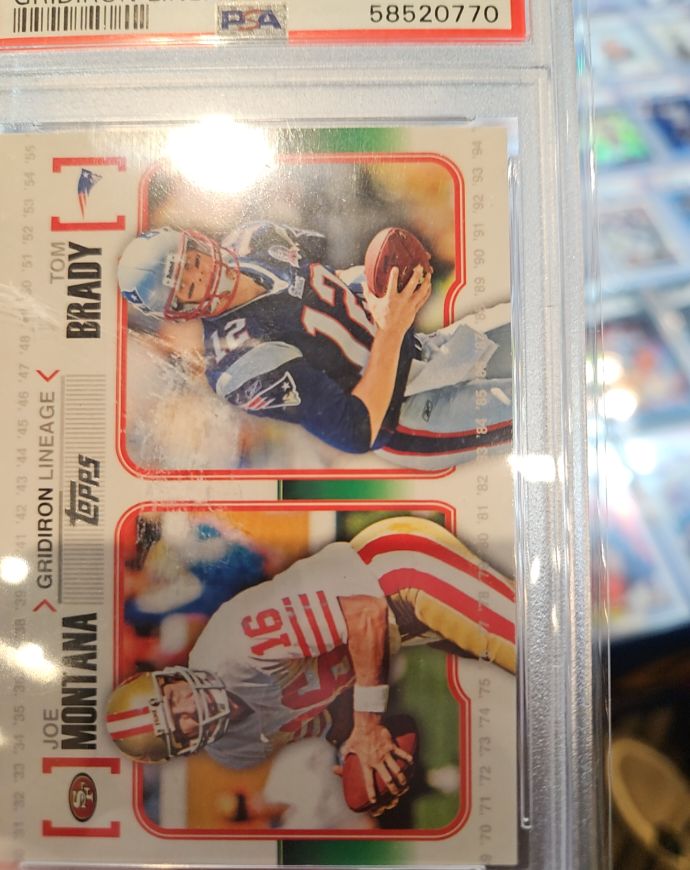 2010 Topps Gridiron Lineage #GL-MOB Tom Brady / Joe Montana — front