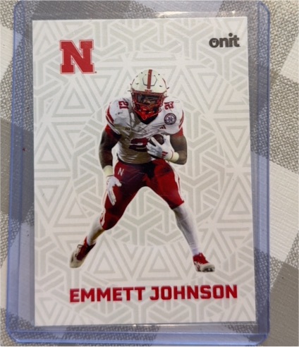 2025 Onit Athlete #Emmett Johnson Nebraska — front