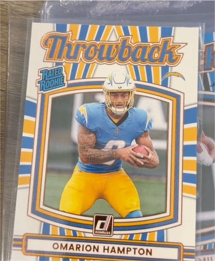2025 Donruss #14 Omarion Hampton Rated Rookies Throwback — front