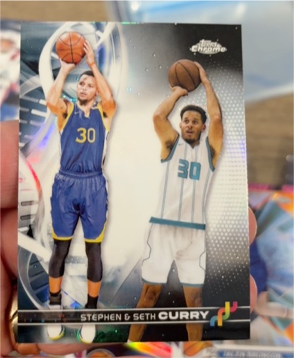 2023-24 Topps Chrome #DNA-1 Stephen Curry / Seth Curry DNA — front