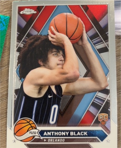 2023-24 Topps Chrome #186 Anthony Black — front