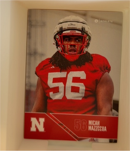 2024 ONIT Athlete Nebraska Cornhuskers Football Card #56 Micah Mazzccua — front