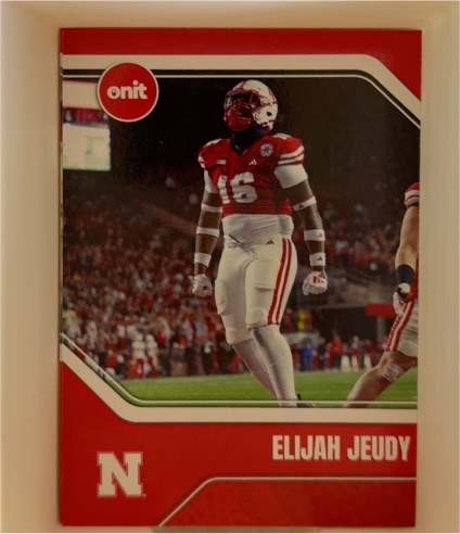 2025 Onit Elijah Jeudy Nebraska Cornhuskers — front