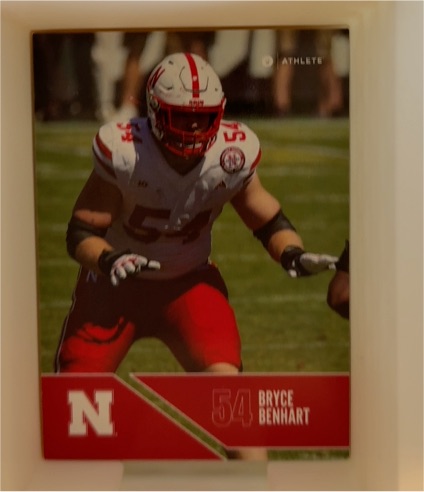 2024 Onit Athlete #54 Bryce Benhart Nebraska Cornhuskers — front