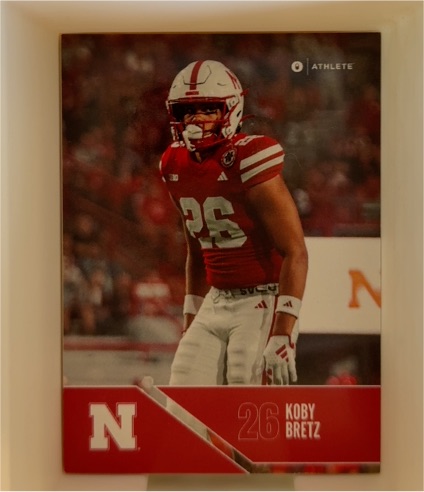 2024 ONIT Nebraska Cornhuskers FOOTBALL card Koby Bretz — front