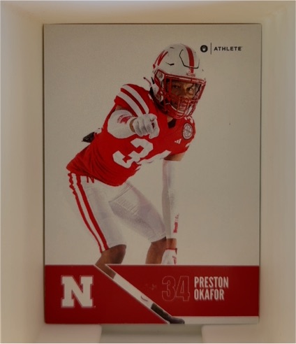 2024 ONIT Nebraska Cornhuskers Football #34 Preston Okafor — front
