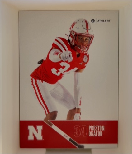 2024 ONIT Nebraska Cornhuskers FOOTBALL card PRESTON OKAFOR — front