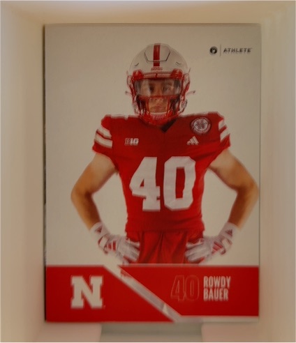 2024 Onit Athlete Nebraska Cornhuskers #40 Rowdy Bauer — front