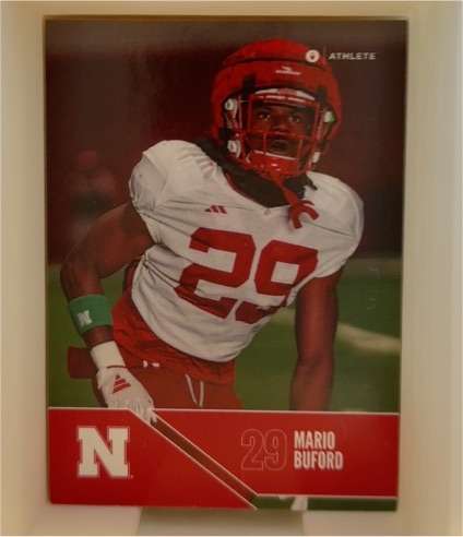 2024 Onit Athlete Nebraska Cornhuskers Football Card Mario Buford #B-39 — front