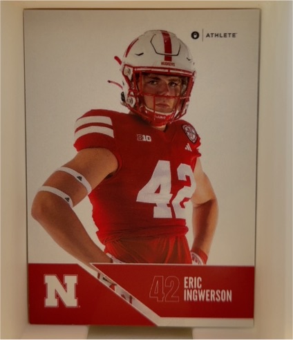 2024 ONIT Nebraska Cornhuskers Football #42 Eric Ingwerson — front