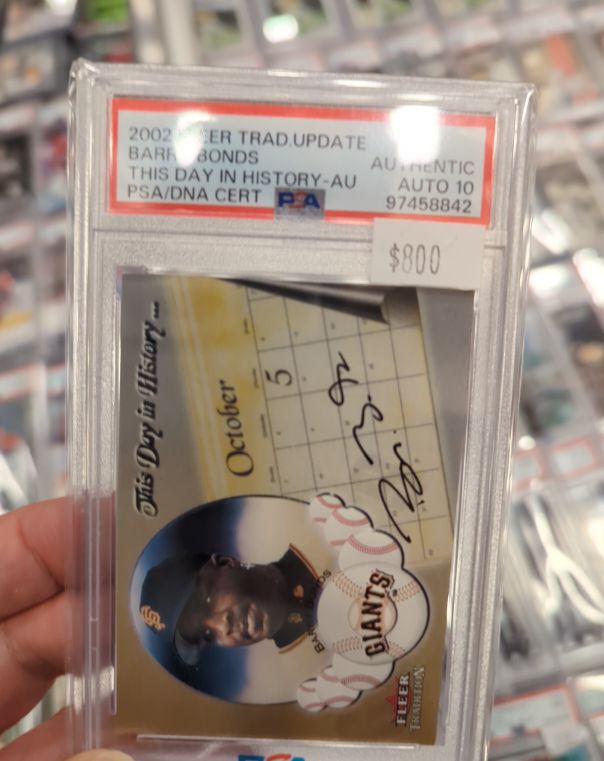 2002 Fleer Tradition Update This Day in History #2 Barry Bonds — front