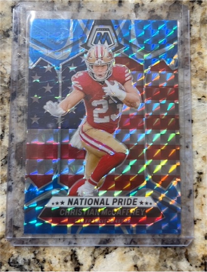 2024 Panini Mosaic National Pride Christian McCaffrey — front