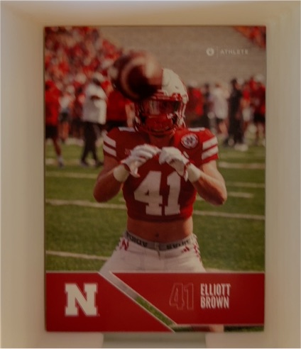 2024 ONIT Nebraska Cornhuskers Football #41 Elliott Brown — front