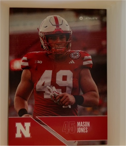2024 ONIT Nebraska Cornhuskers FOOTBALL card Mason Jones #45 — front