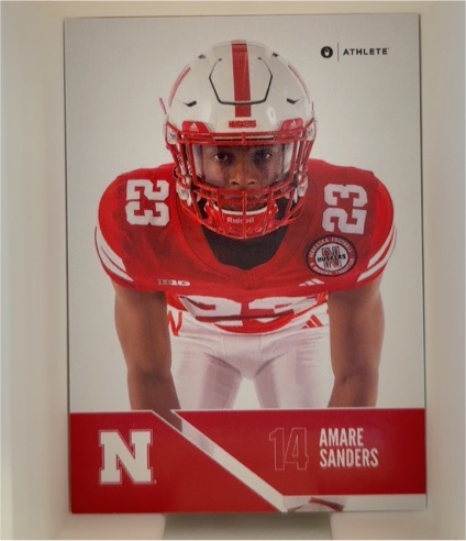2024 Onit Athlete Nebraska Cornhuskers #14 Amare Sanders — front