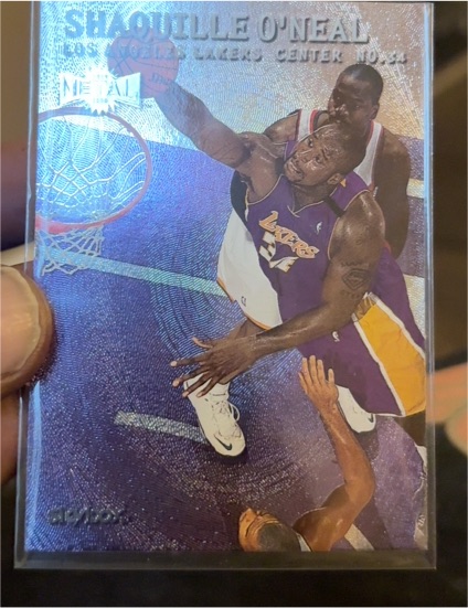 1999-00 Skybox Metal #105 Shaquille O'Neal — front