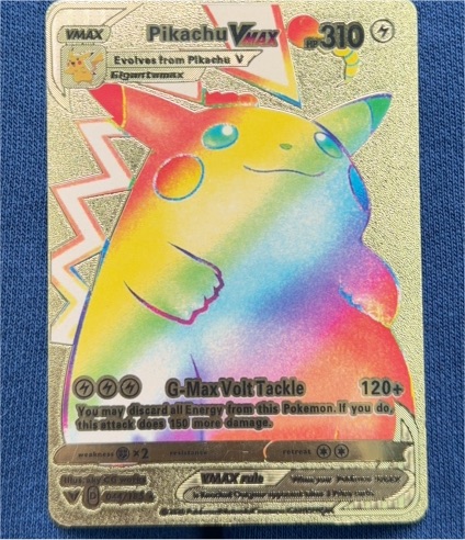 2020 Pokémon VMAX 044/185 Pikachu VMAX Rainbow Gold — front