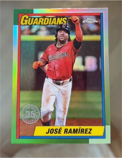 2025 Topps Chrome 1990 35th Anniversary #90CB-5 José Ramírez — front