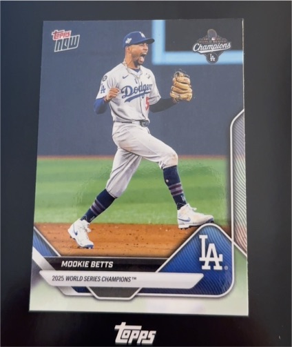 2025 Topps Now World Series Champions #WS-2 Mookie Betts — front