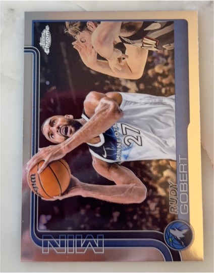 2025-26 Topps Chrome #165 Rudy Gobert — front