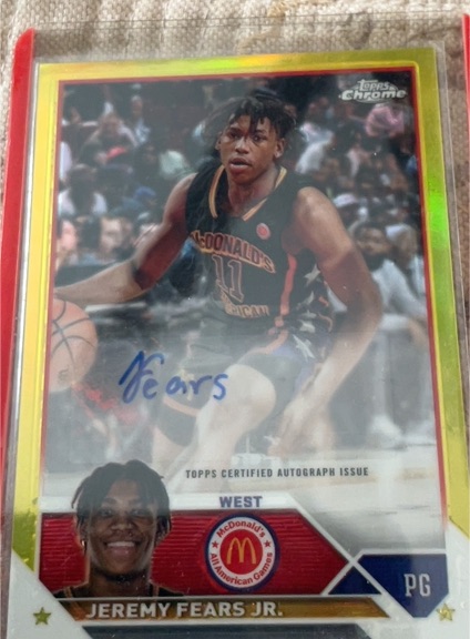 2023 Topps Chrome McDonald's All American #CA-JF Jeremy Fears Jr. — front