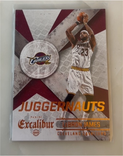 2014-15 Panini Excalibur #5 LeBron James Juggernauts — front