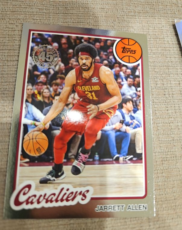 2025-26 Topps #80BK-25 Jarrett Allen 1980-81 Cavaliers 45th Anniversary Insert — front