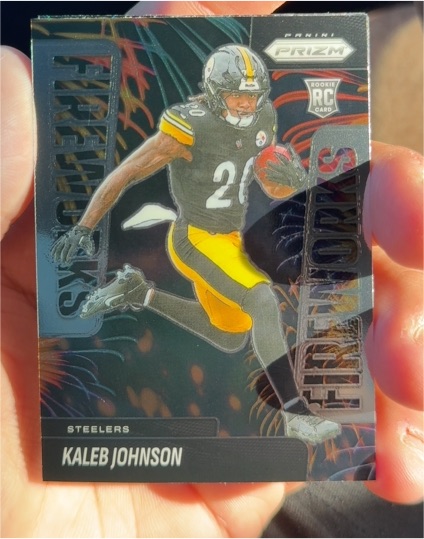 2025 Panini Prizm Fireworks #4 Kaleb Johnson — front