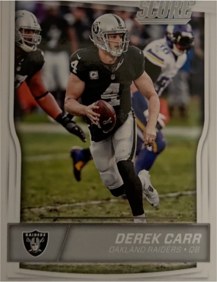 2016 Score #229 Derek Carr — front