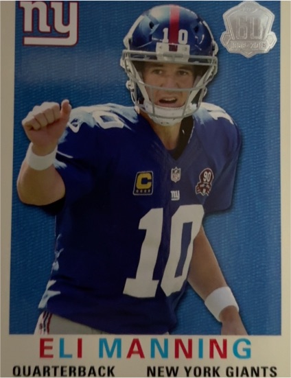 2015 Topps #T60-EM Eli Manning 60th Anniversary New York Giants — front