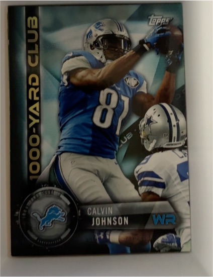 2015 Topps 1000 Yard Club #1KYC-CJ Calvin Johnson — front