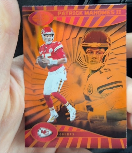 2024 Panini Illusions #42 Patrick Mahomes II Orange Trophy Collection — front