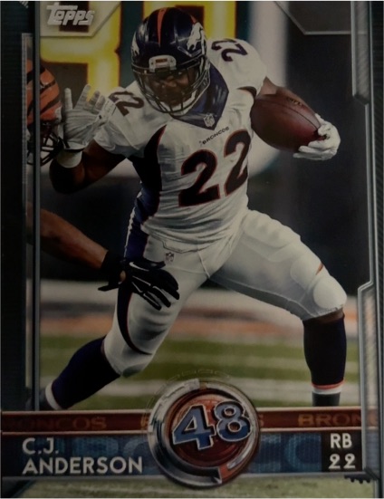 2015 Topps #346 C.J. Anderson Denver Broncos — front