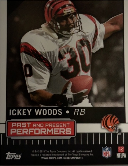 2015 Topps Past and Present Performers #PPP-IW Ickey Woods — front