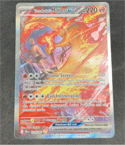 2022 Pokemon TCG Destined Rivals #229 Team Rocket's Moltres EX — front