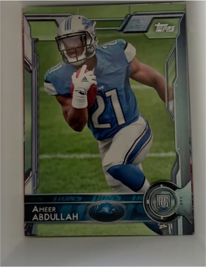 2015 Topps #497 Ameer Abdullah — front