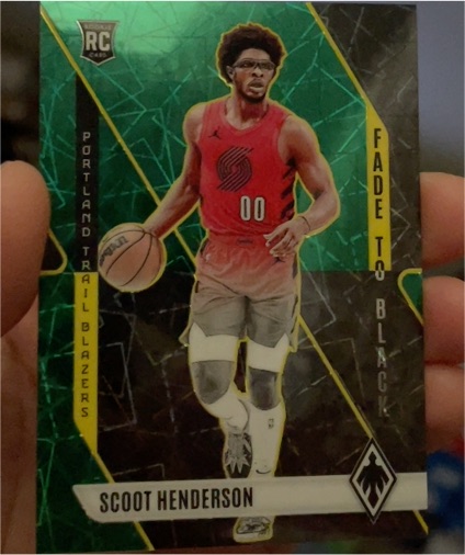 2023-24 Panini Phoenix #6 Scoot Henderson Fade to Black — front
