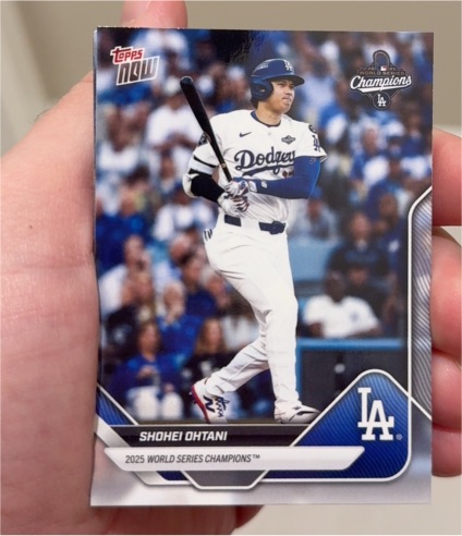 2025 Topps Now #WS-1 Shohei Ohtani — front