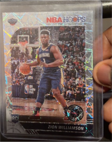 2019-20 Panini NBA Hoops Premium Stock #258 Zion Williamson — front