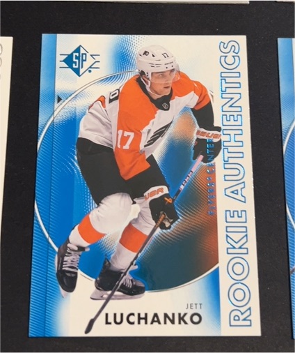 2024-25 Upper Deck SP #139 Jett Luchanko Rookie Authentics Blue — front