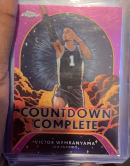 2024-25 Topps Chrome #CC-1 Victor Wembanyama Countdown Complete — front