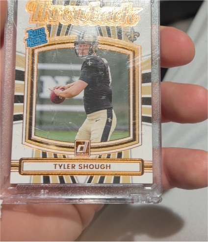 2025 Panini Donruss #21 Tyler Shough Rated Rookies Throwback — front