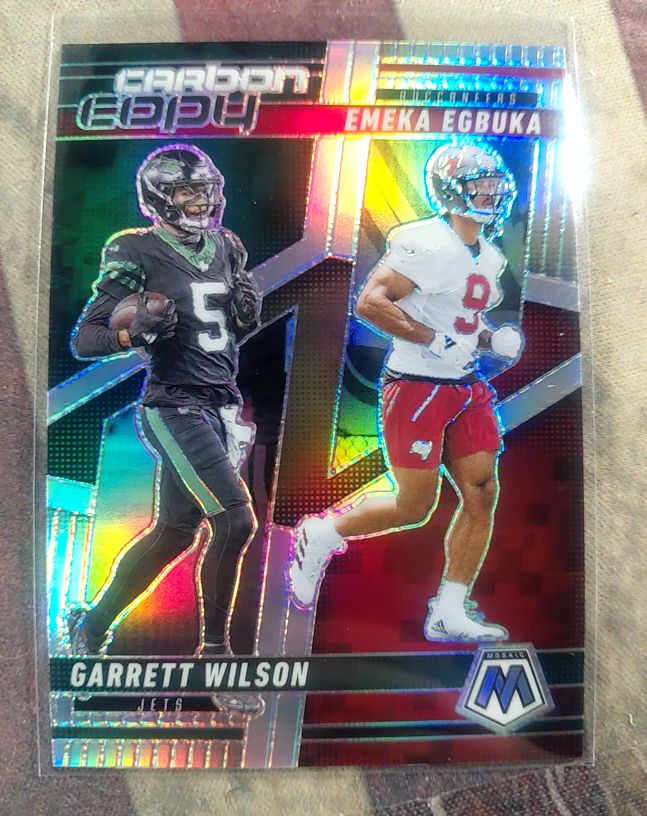 2025 Panini Mosaic Carbon Copy #CCO-12 Garrett Wilson — front
