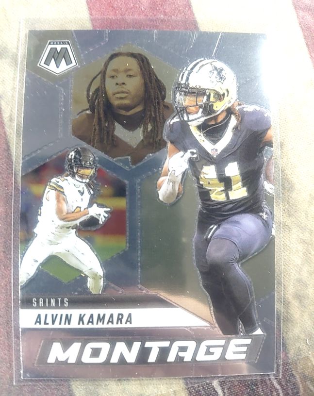 2025 Panini Mosaic #13 Alvin Kamara Montage — front