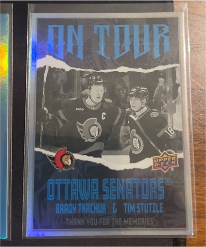 2024-25 Upper Deck #OT-17 Brady Tkachuk / Tim Stutzle On Tour — front