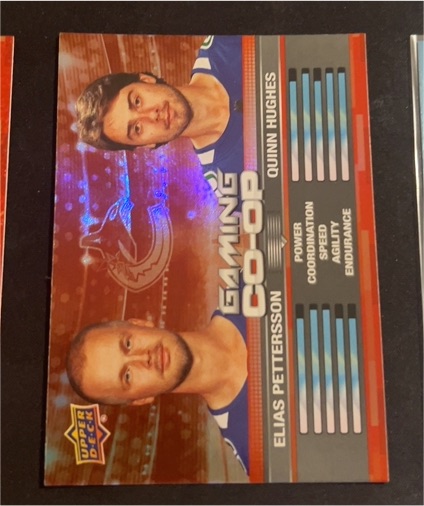 2024-25 Upper Deck Gaming Co-Op #CGO-3 Elias Pettersson / Quinn Hughes — front