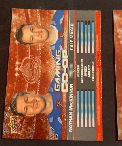 2024-25 Upper Deck Series 1 Gaming Co-op #CGO-8 Nathan MacKinnon / Cale Makar — front