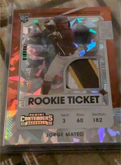 2021 Panini Contenders Rookie Ticket Jorge Mateo — front