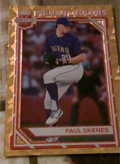 2023 Panini Elite Extra Edition #PC-3 Paul Skenes Primary Colors — front